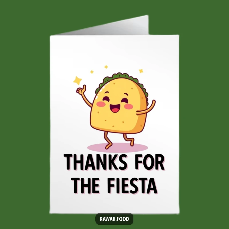 Free Printable Thank You Card: Taco Dance of Gratitude, Downloadable Fun