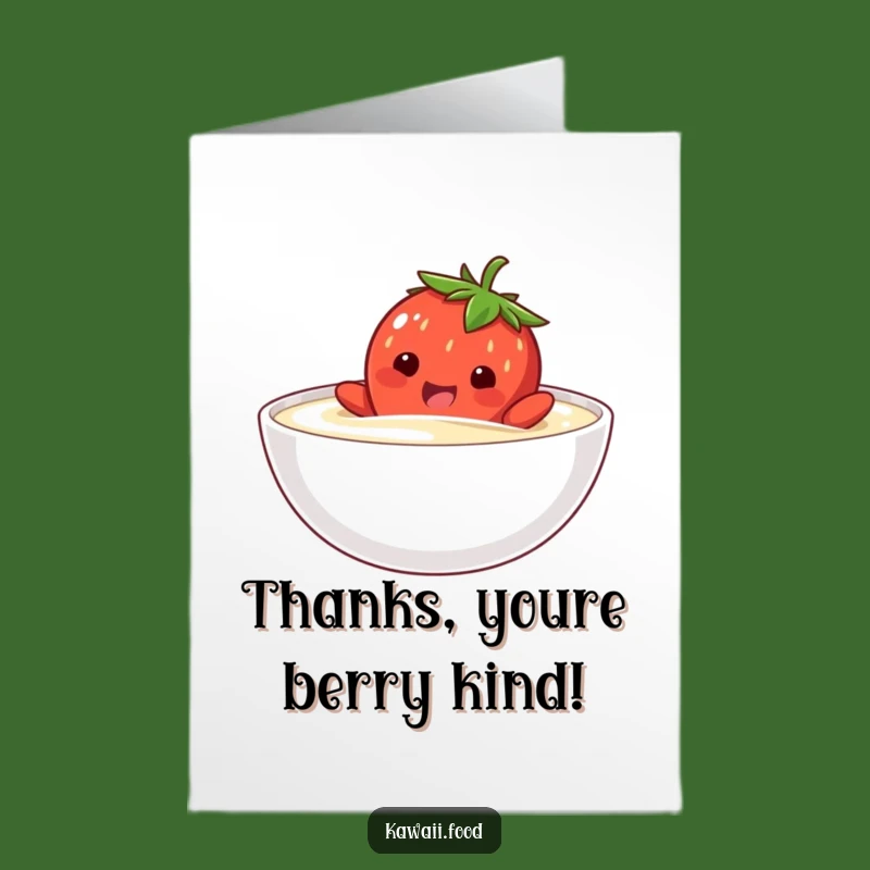 Free Printable Strawberry Swim Thank You Card- Sweet Downloadable Gift!