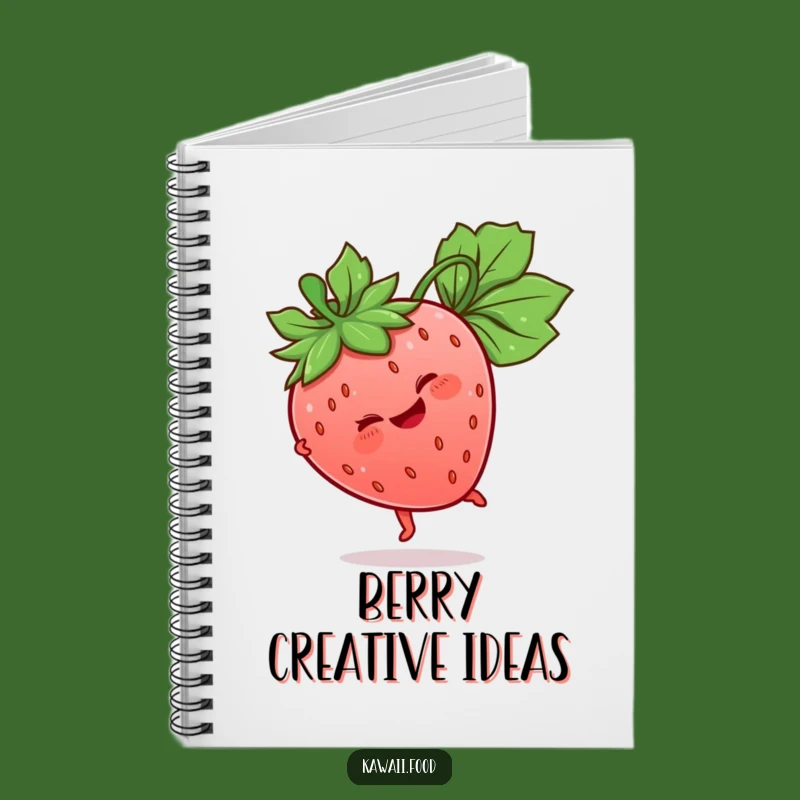 Funny Strawberry Notebook: Giggling Cartwheel Character, Fruity Journaling Fun, Perfect Gift