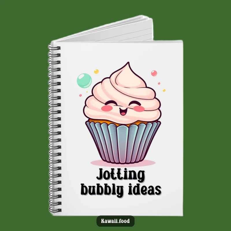 Funny Delighted Cupcake Notebook - Bubble Thoughts, Great Humorous Gift Journal