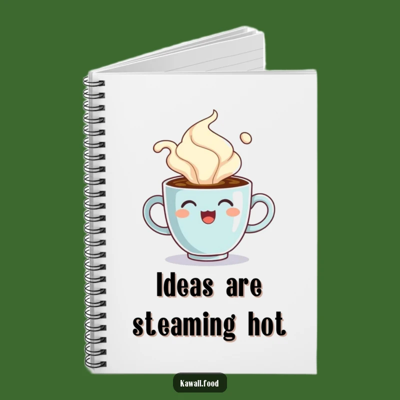 Funny Coffee Cup Steam Notebook: Hot Ideas Journal, Perfect Funny Gift