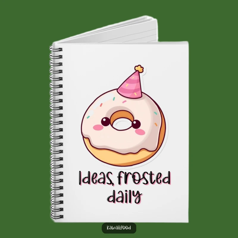 Funny Donut Party Hat Notebook - Jot Down Sweet Ideas & Plans