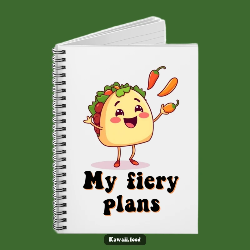 Funny Taco Juggler Notebook: Smiling Taco Character, Creative Humorous Gift