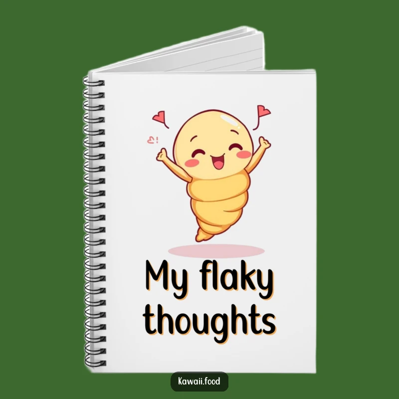 Funny Croissant Jump Notebook: Curious Pastry Journal, Perfect Funny Gift