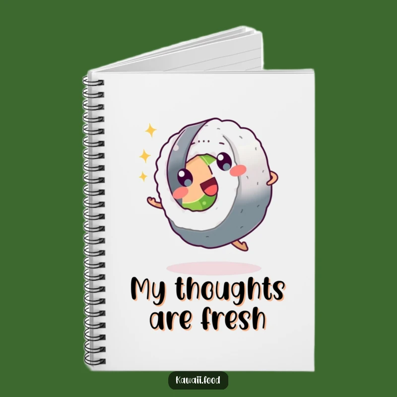 Funny Sushi Roll Cartwheel Notebook - Capture Your Ideas with Joyful Energy!