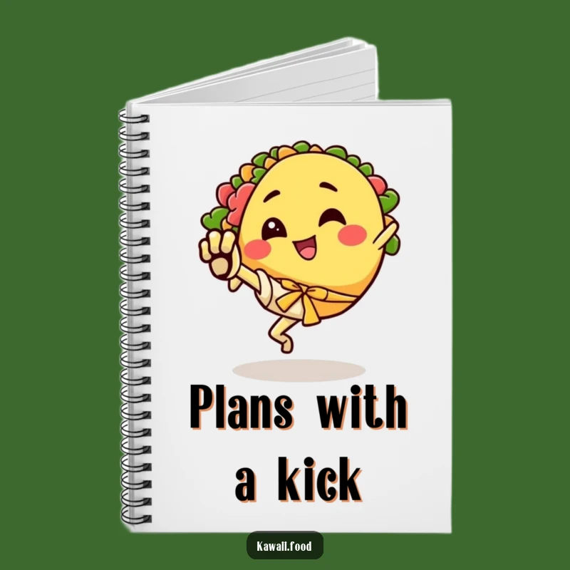 Funny Taco Karate Kick Notebook, Jot Down Your Fierce Ideas