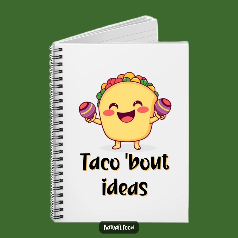 Funny Taco Maracas Notebook - Capture Your Ideas with Fiesta Flair!