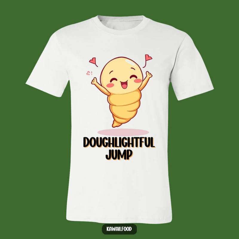Funny Croissant Jump Tee: Curious Pastry Shirt, Perfect Funny Gift for Bakers