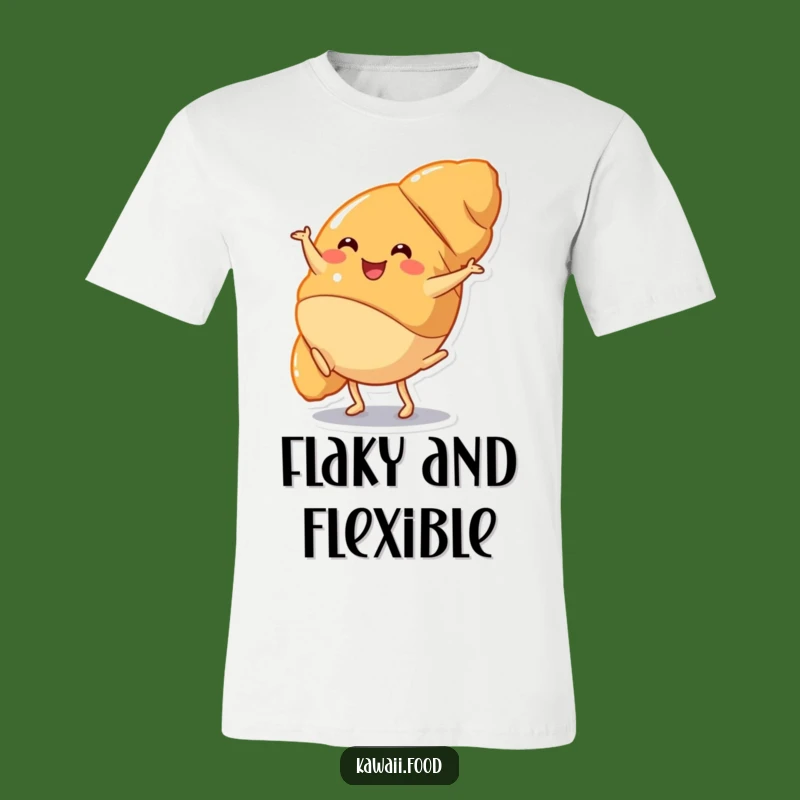 Funny Croissant Cartwheel T-Shirt: Happy Pastry Tee, Deliciously Fun Gift!