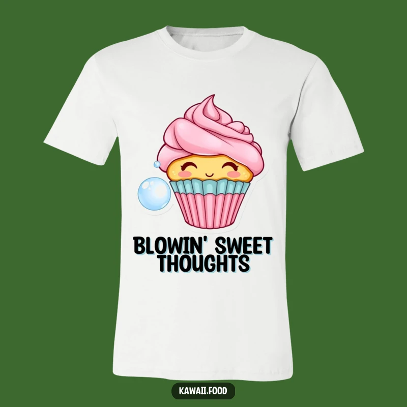 Funny Cupcake Bubble T-Shirt: Sweet & Playful Design, Perfect Gift
