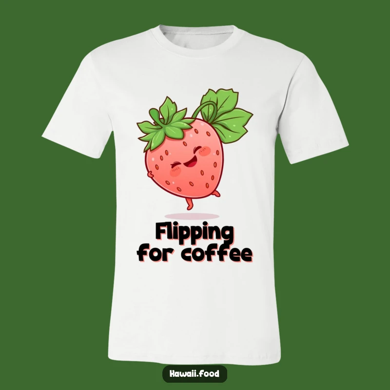 Funny Strawberry T-Shirt: Giggling Cartwheel Character, Playful Fruit Apparel, Great Gift