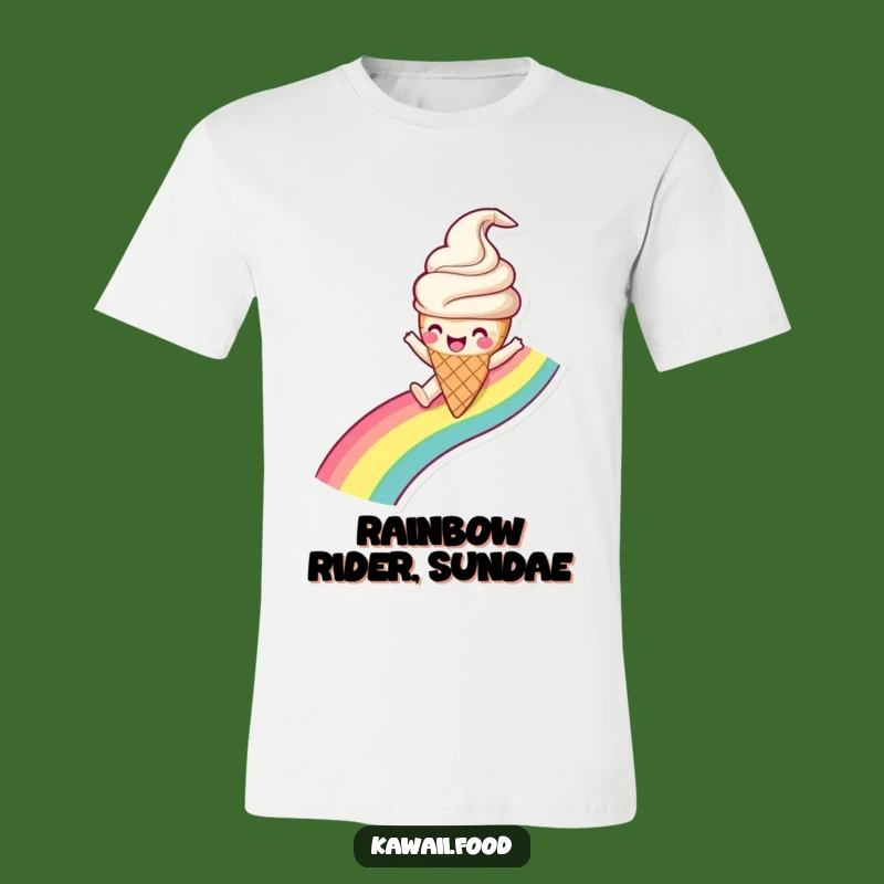 Funny Ice Cream Rainbow Slide T-Shirt - Wear Your Happiness Gleefully!