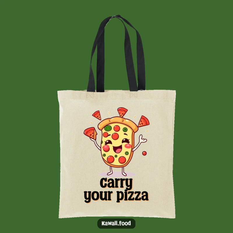 Funny Pizza Juggler Tote Bag - Humorous Foodie Accessory Gift