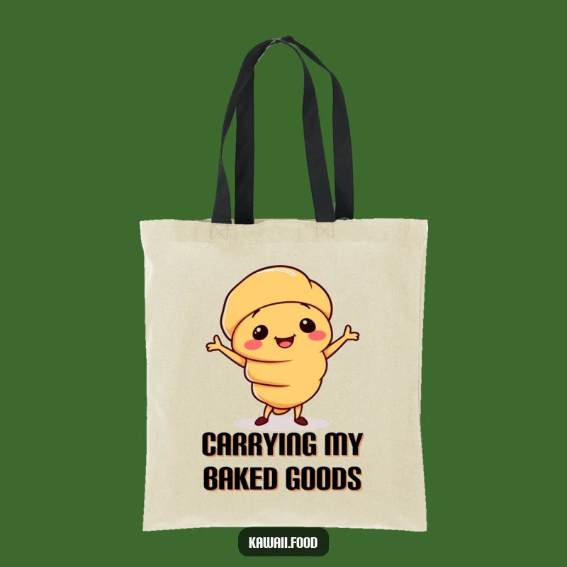 Funny Croissant Jig Tote Bag: Pastry Dance Tote, Perfect Funny Gift