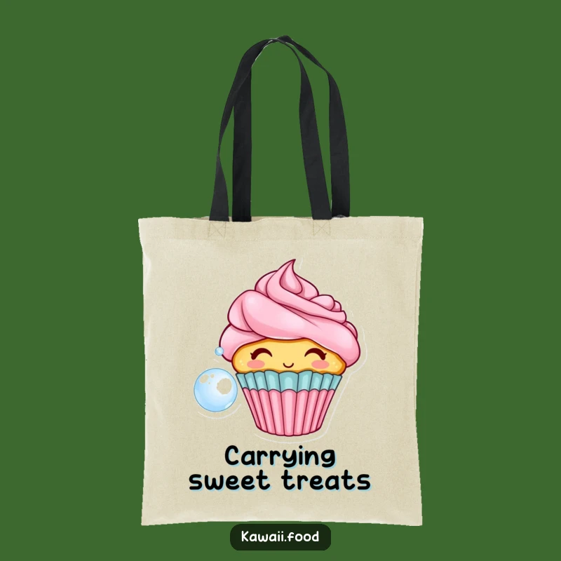 Funny Cupcake Bubble Tote Bag: Sweet Style Accessory, Perfect Gift