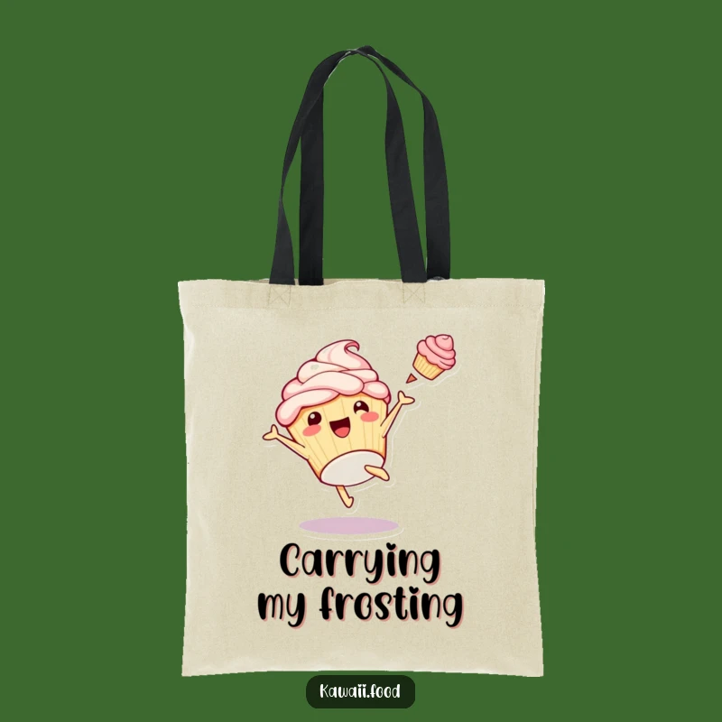 Funny Cupcake Cartwheel Tote Bag: Playful Frosting Fun, Carry Your Joyful Style