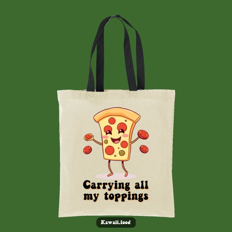Funny Pizza Juggling Tote Bag: Stylish and Humorous Carry-All