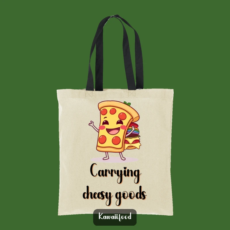 Funny Pizza Topping Balance Tote Bag - Carry Your Delicious Balancing Act!
