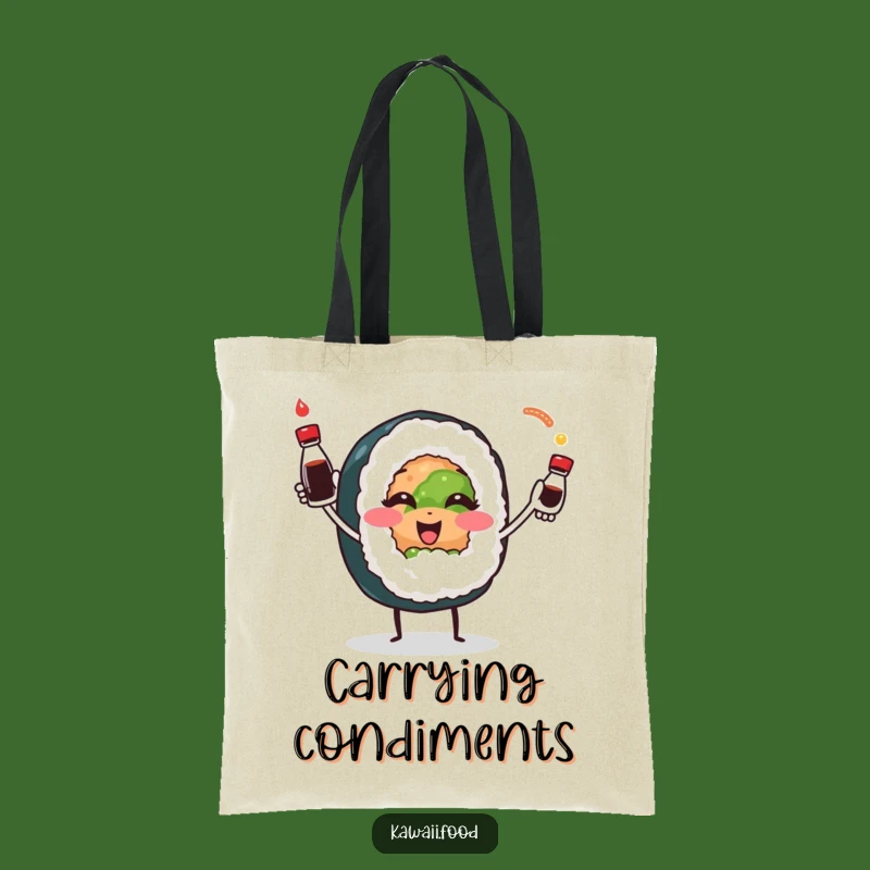 Funny Sushi Market Tote: Durable & Hilarious Gift for Grocery Runs