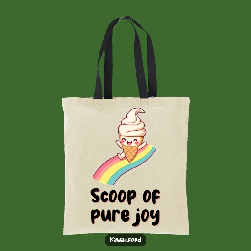 Funny Ice Cream Rainbow Slide Tote Bag - Carry Your Fun Gleefully!